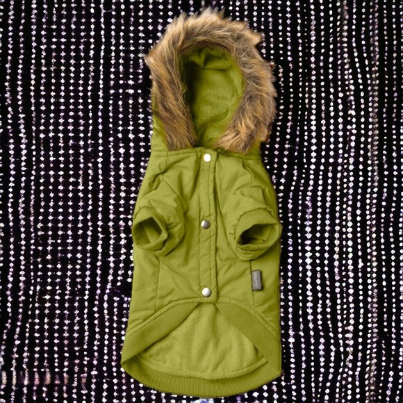 Fuzzyard Dog Coat Jacket Toggle Buttons Green NEW - Picture 2 of 4